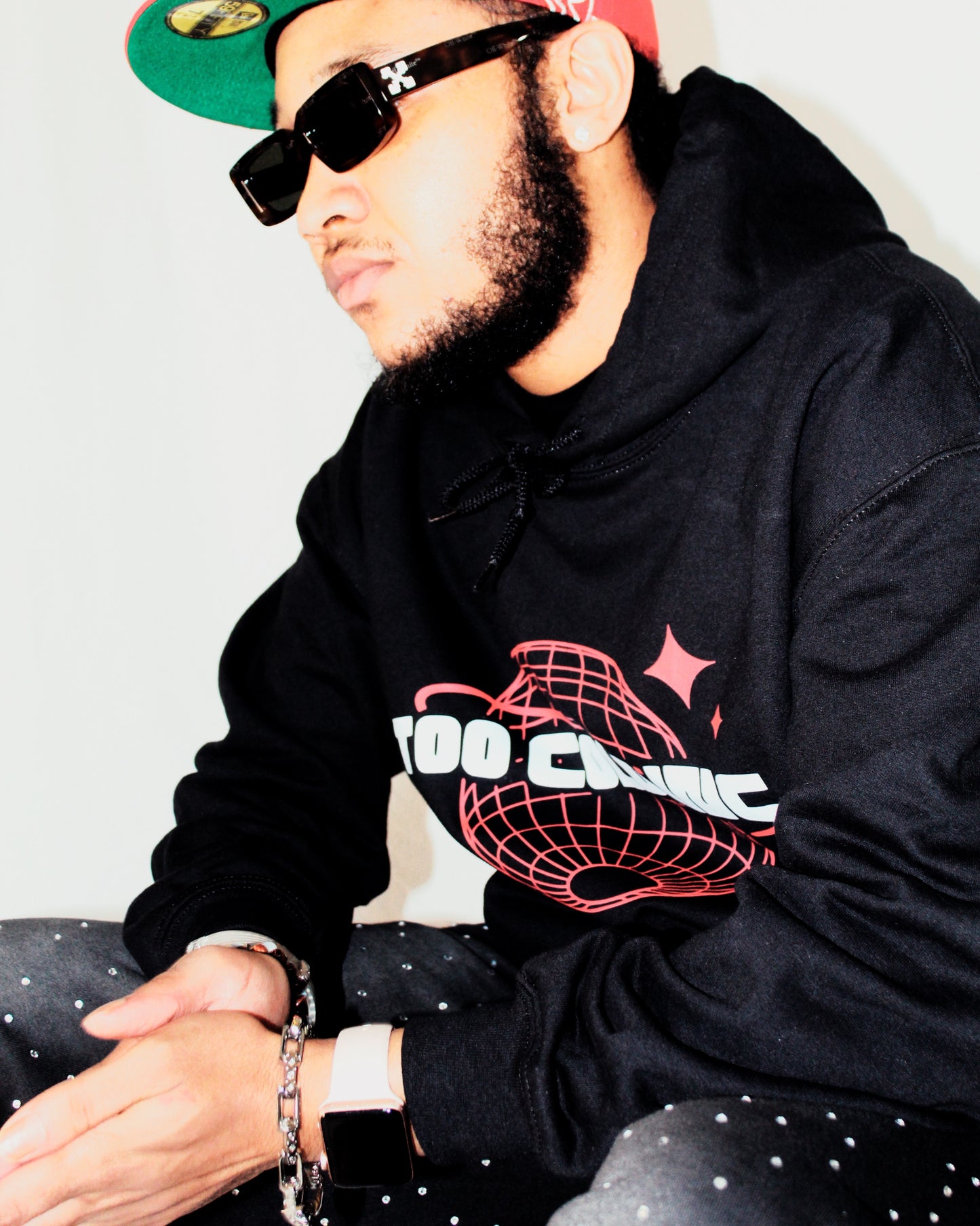 Red "Globe" Hoodie