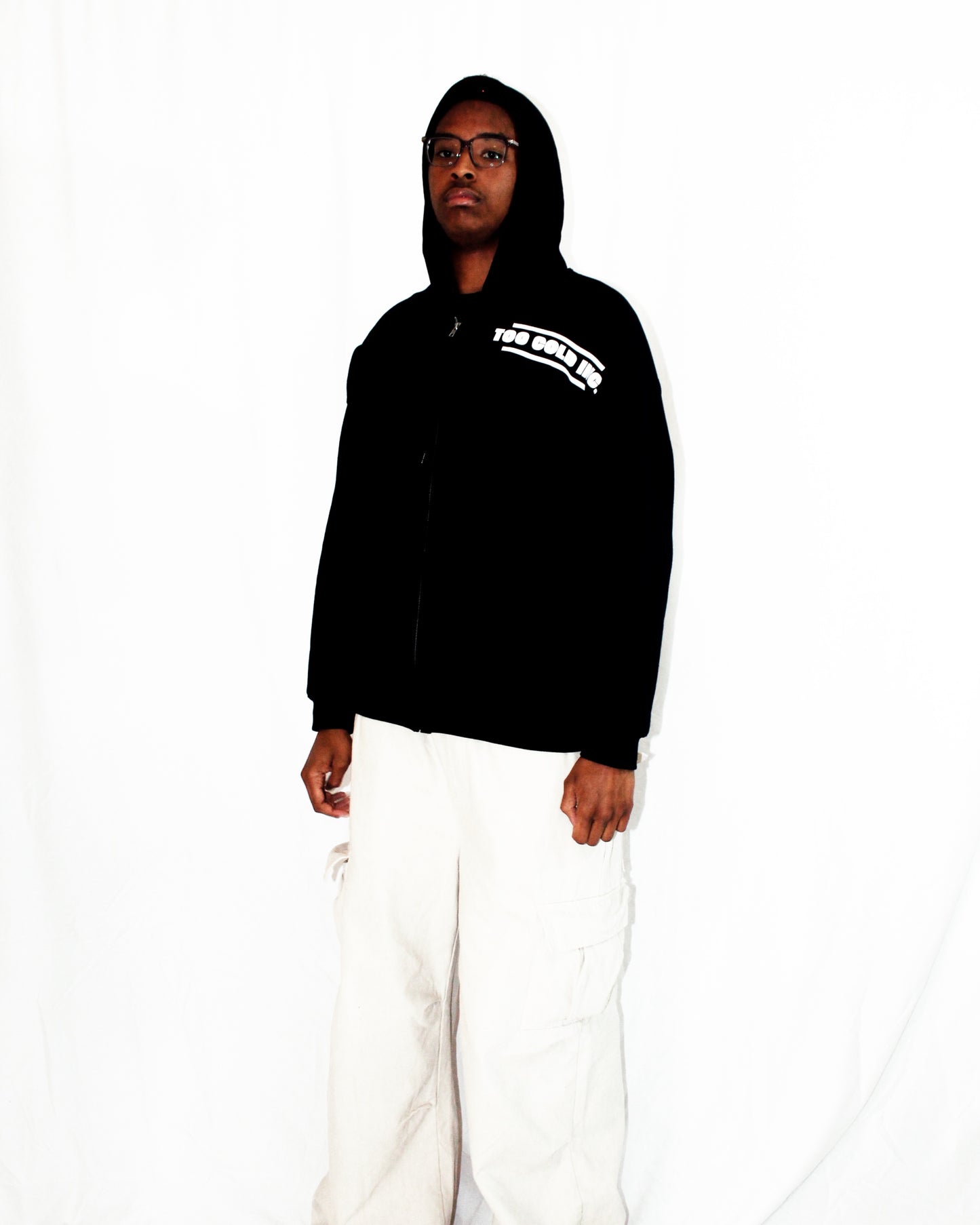 Front Logo Zip Up Hoodie