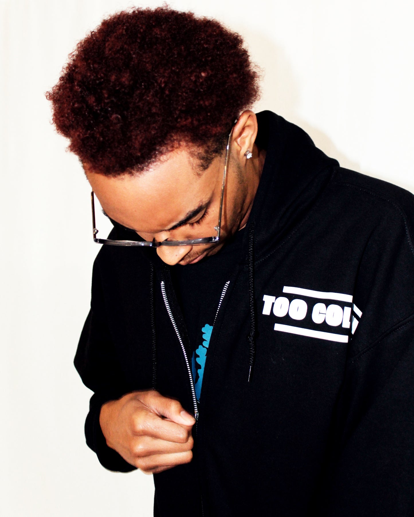 Front Logo Zip Up Hoodie