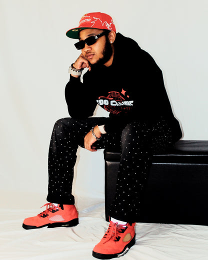 Red "Globe" Hoodie