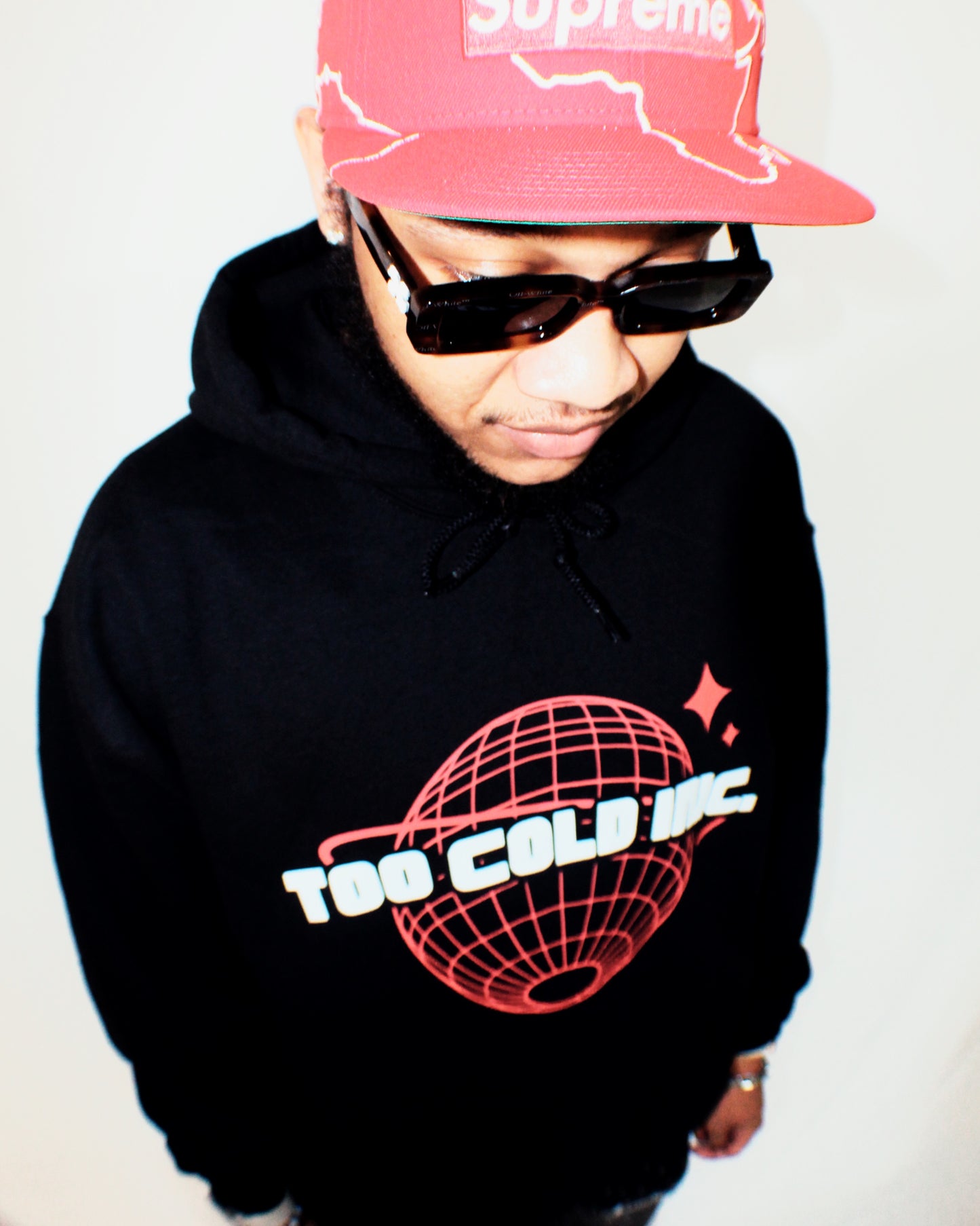 Red "Globe" Hoodie